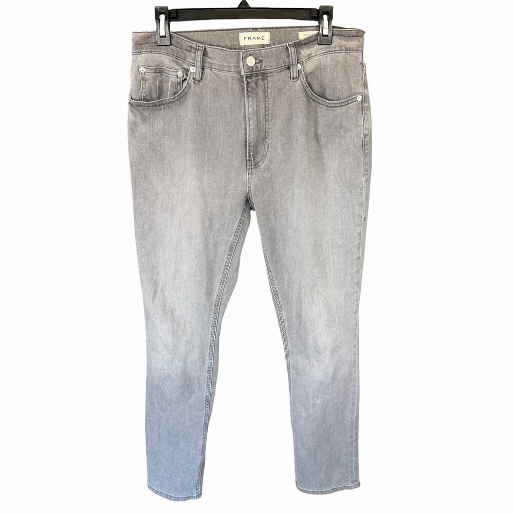 FRAME Jeans Mens Modern Straight Stretch Denim LMSST795 Rock Place 32X32 Grunge